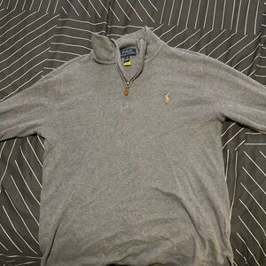 Ralph Lauren Charcoal Gray Quarter-Zip Sweater